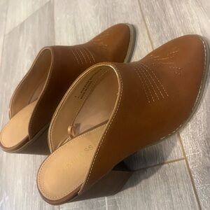 Express brown mules